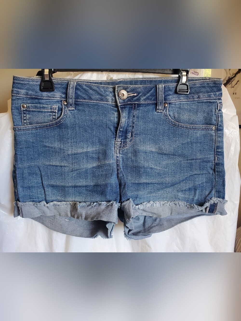 a.n.a Classic Blue Denim Cutoff Shorts